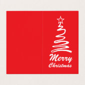 Magische Weihnachtsbaum, Weihnachtskarte für das F Visitenkarten (Außenseite Aufgefaltet)