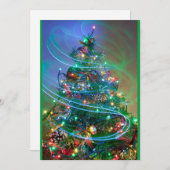 Magische Weihnachtsbaume Feiertagskarte (Vorne/Hinten)