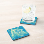 Magische Weihnachtsbaumen glückliche Ferien Getränkeuntersetzer (Rechte Seite)