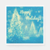 Magische Weihnachtsbaumen glückliche Ferien Serviette (Vorderseite)
