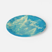 Magische Weihnachtsbaumen Pappteller (Schrägansicht)