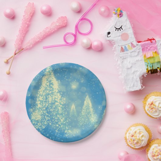 Magische Weihnachtsbaumen Pappteller (Party)