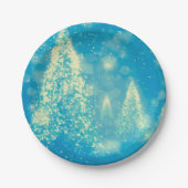 Magische Weihnachtsbaumen Pappteller (Vorderseite)