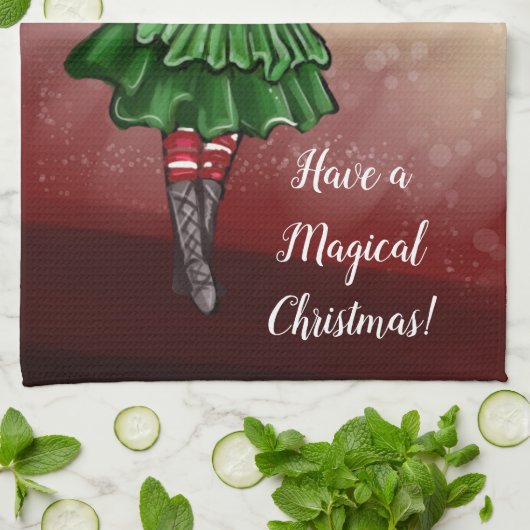 Magische Weihnachtsbrause Geschirrtuch (Gefaltet)