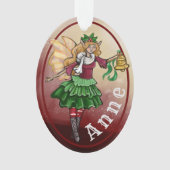 Magische Weihnachtsbrause Individuelle Name Orname Ornament (Vorderseite)