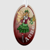 Magische Weihnachtsbrause Individuelle Name Orname Ornament (Vorderseite)