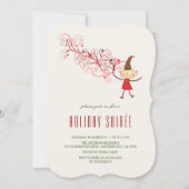 Magische Weihnachtself Classic Feiertag einladen Einladung (Vorderseite)