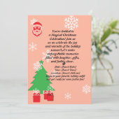 Magische Weihnachtsfeier | Elegant Holid Einladung (Stehend Vorderseite)