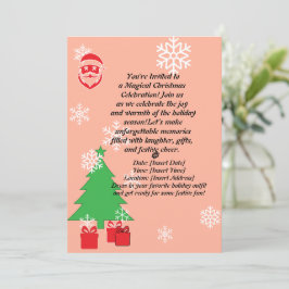 Magische Weihnachtsfeier | Elegant Holid Einladung