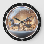 Magische Weihnachtsfeier Große Wanduhr (Vorderseite)