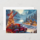 Magische Weihnachtsfeierablieferung Feiertagspostkarte (Vorne/Hinten)
