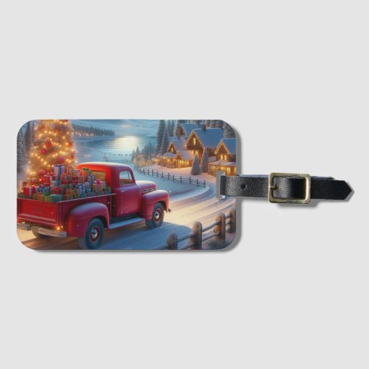 Magische Weihnachtsfeierablieferung Gepäckanhänger (Vorderseite (Horizontal))