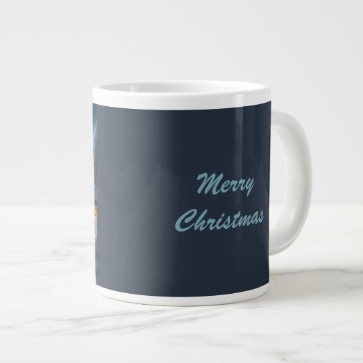 Magische Weihnachtsfeierablieferung Jumbo-Tasse (Vorderseite Rechts)