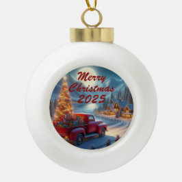 Magische Weihnachtsfeierablieferung Keramik Kugel-Ornament