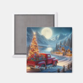Magische Weihnachtsfeierablieferung Magnet (Vorderseite/Rückseite)