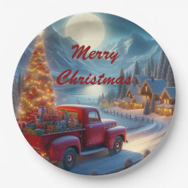 Magische Weihnachtsfeierablieferung Pappteller