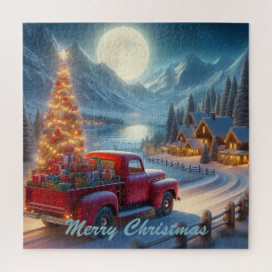 Magische Weihnachtsfeierablieferung Puzzle