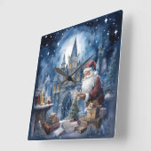 Magische Weihnachtsfeiertage Wall Uhr (Winkel)