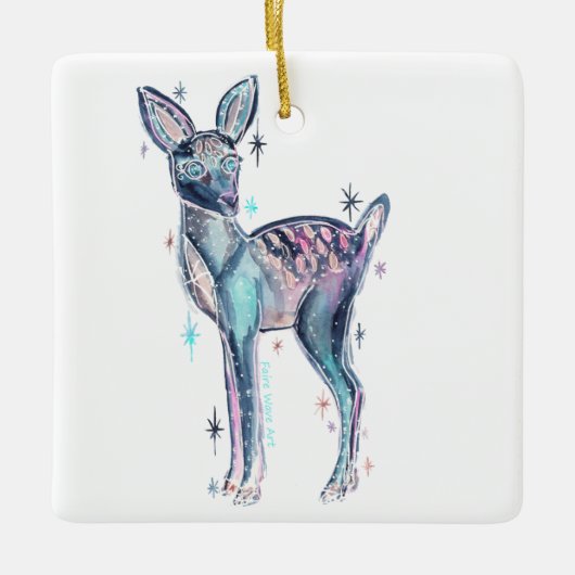 Magische Weihnachtsfest Keramikornament (Vorderseite)