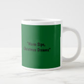 Magische Weihnachtshütte im Winter Jumbo-Tasse (Rechts)