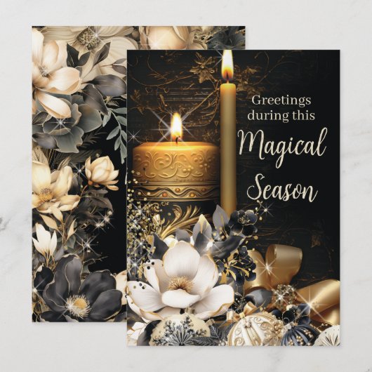 Magische Weihnachtskarten Feiertagskarte (Vorne/Hinten)