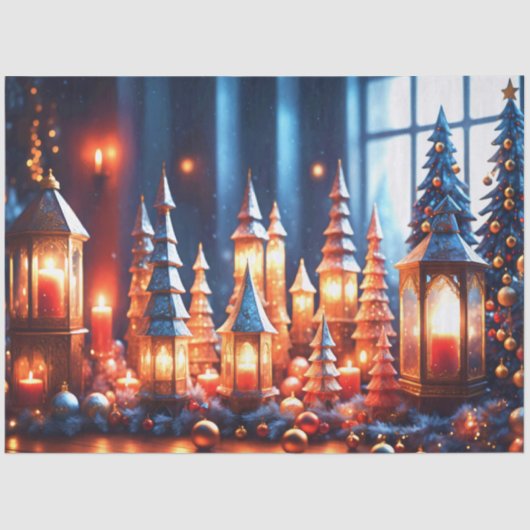 Magische Weihnachtskerzen Seidenpapier (Vorderseite)