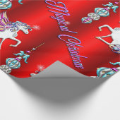 Magische Weihnachtsklingeln auf Rot Geschenkpapier (Ecke)