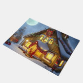 Magische Weihnachtslandschaft Fußmatte (Schrägansicht)