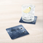 Magische Weihnachtslandschaft Rechteckiger Pappuntersetzer (Vor Ort)