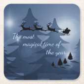 Magische Weihnachtslandschaft Rechteckiger Pappuntersetzer (Vorderseite)