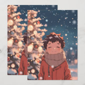 Magische Weihnachtsmomente Feiertagskarte (Vorne/Hinten)