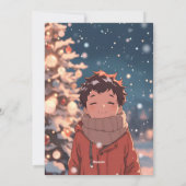 Magische Weihnachtsmomente Feiertagskarte (Rückseite)