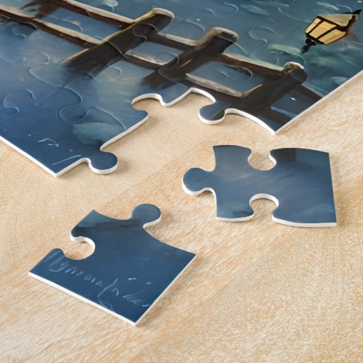 Magische Weihnachtsnacht im Wald unter Sternen Puzzle (Seite)