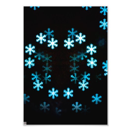 Magische Weihnachtsschneeflocken Fotodruck (Vorne)