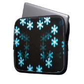Magische Weihnachtsschneeflocken Laptopschutzhülle (Vorderseite Links)