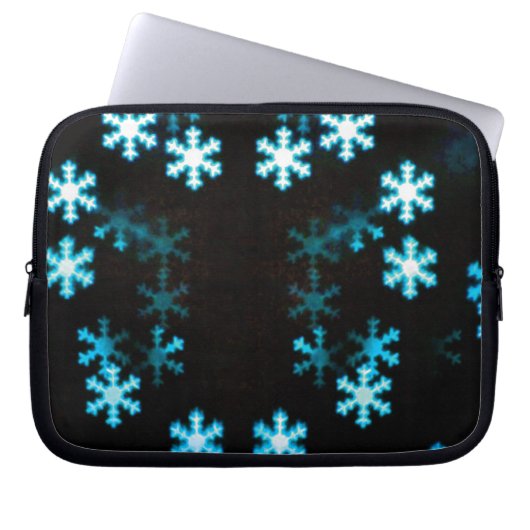 Magische Weihnachtsschneeflocken Laptopschutzhülle (Vorderseite)