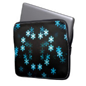 Magische Weihnachtsschneeflocken Laptopschutzhülle (Vorderseite Links)
