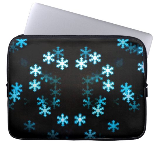 Magische Weihnachtsschneeflocken Laptopschutzhülle (Vorderseite)