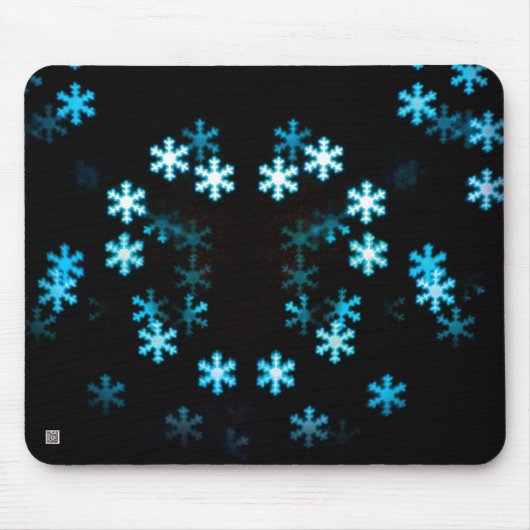 Magische Weihnachtsschneeflocken Mousepad (Vorne)