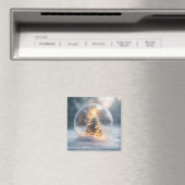 Magische Weihnachtsschneeglobe mit leuchtendem Bau Magnet (In Situ (Geschirrspüler))