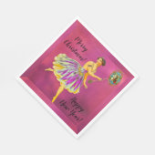 Magische Weihnachtsschrei II Fun Fairy Serviette (Ecke)