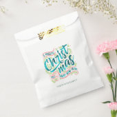 Magische Weihnachtstypografie Aquamarin ID441 Geschenktütchen (Versiegelt)