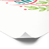 Magische Weihnachtstypografie Aquamarin ID441 Poster (Ecke)