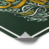 Magische Weihnachtstypografie Gold ID441 Poster (Ecke)