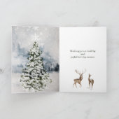 Magische Weihnachtswaldkarte Karte (Innenseite)