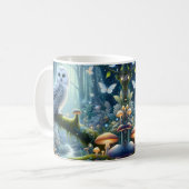 Magische Weiße Eule Kaffeetasse (Vorderseite Links)