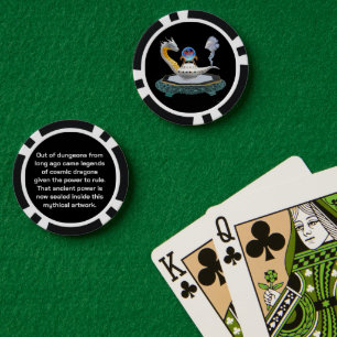 Magische weiße Keramik-Drachenlampe Pokerchips