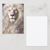 Magische weiße Löwe Vollbild Grafik Visitenkarte (Vorne/Hinten)