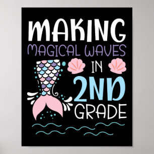 Magische Wellen in der 2. Klasse Mermaid 100 Tage Poster