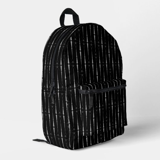 Magische Wellen über Print-Backpack Bedruckter Rucksack (Rückseitige Ecke links)